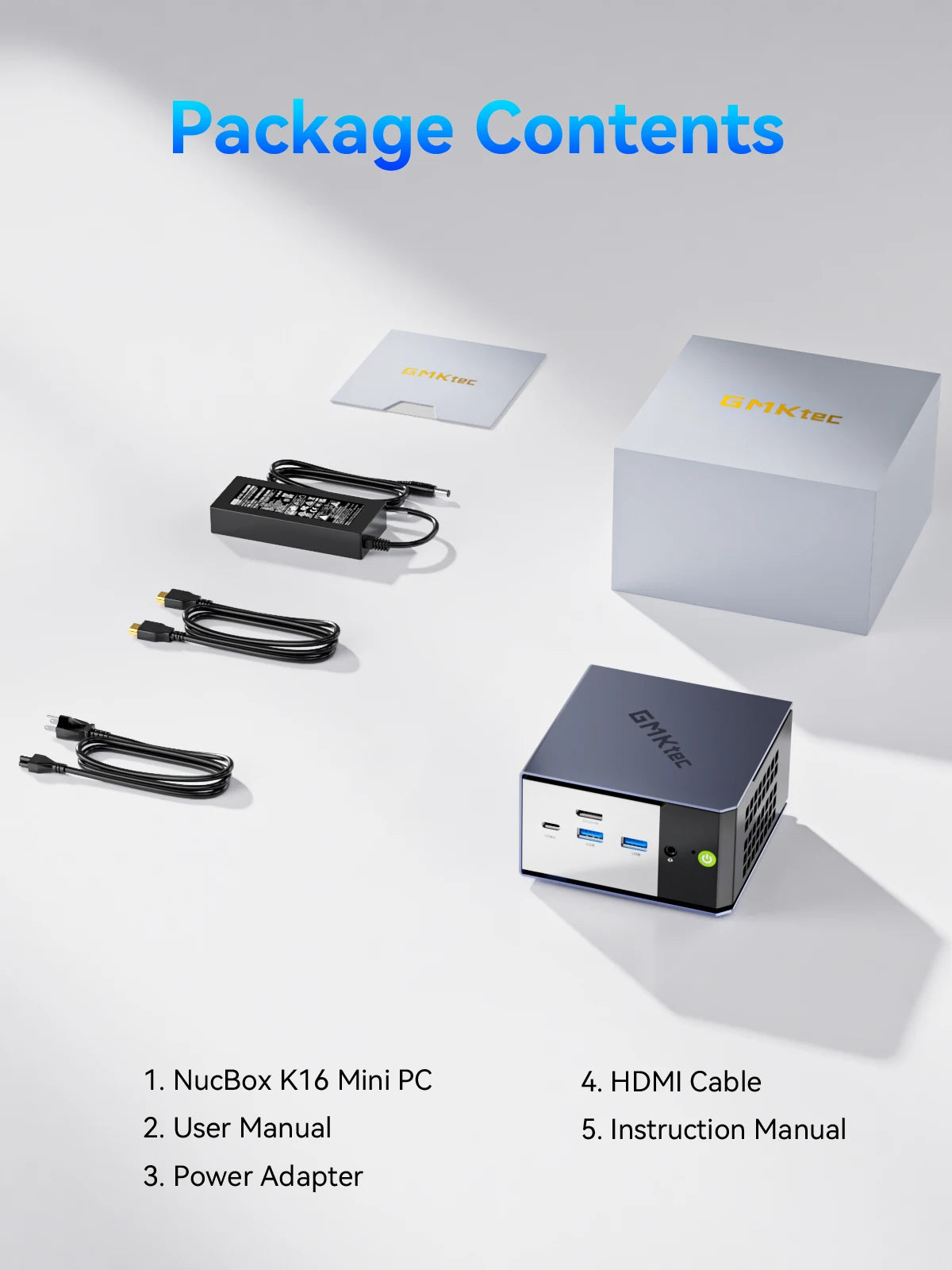 MKtec NucBox K16 Mini PC AMD Ryzen7 7735HS LPDDR5 6400Mhz 32GB Pcie 4.0 SSD Windows 11Pro WIFI 6E BT 5.2 Full-featured USB4.0