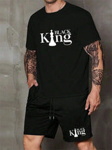 Men's King Graphic T-Shirt & Shorts Set — view 14