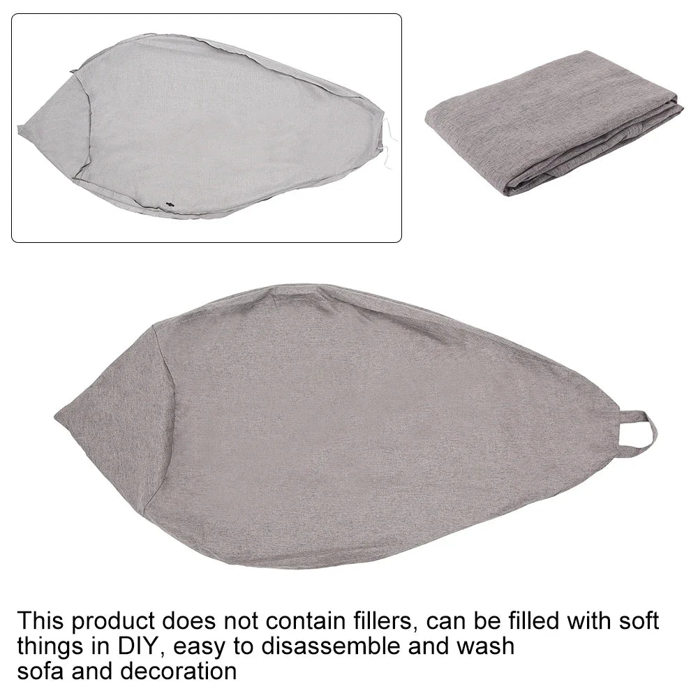 Lazy Sofa Cover Comfortable Large Bean Bag Cover without Filler for Home Bedroom Adults Kids Soft Tatami Chairs Covers Beanbags