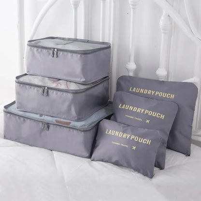 6/8Pcs Set Travel Bag Organizer Clothes Luggage Travel Organizer Blanket Shoes Organizers Bag Suitcase Pouch Packing Cubes