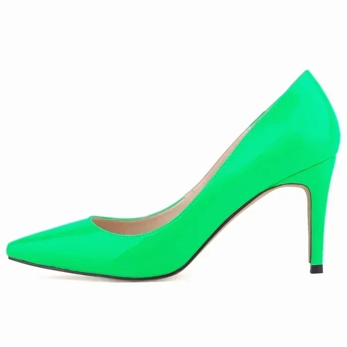 Large Size Women Pumps Classic Pointed Toe High Heels Sexy 9cm Stilettos Female Elegant Comfort Ladies Red Wedding Party Shoes