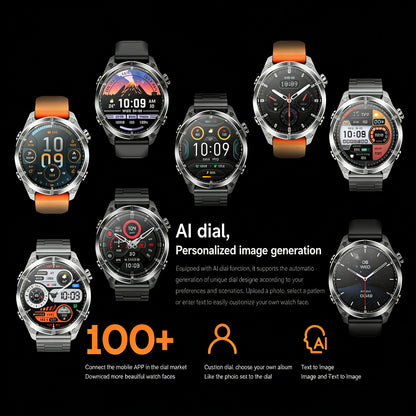2026 HD300 Smart Watch AMOLED Path 5.4Bluetooth Chat AI GPT Waterproof Health Watches Bluetooth Call Travel Diving Smartwatch