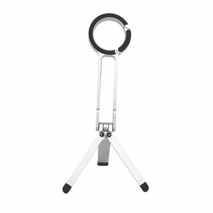 Portable Foldable Phone Tripod Carabiner-Mounted for Magsafe Phone Dual-sided Magnetic Phone Bracket for Live Streaming Selfie