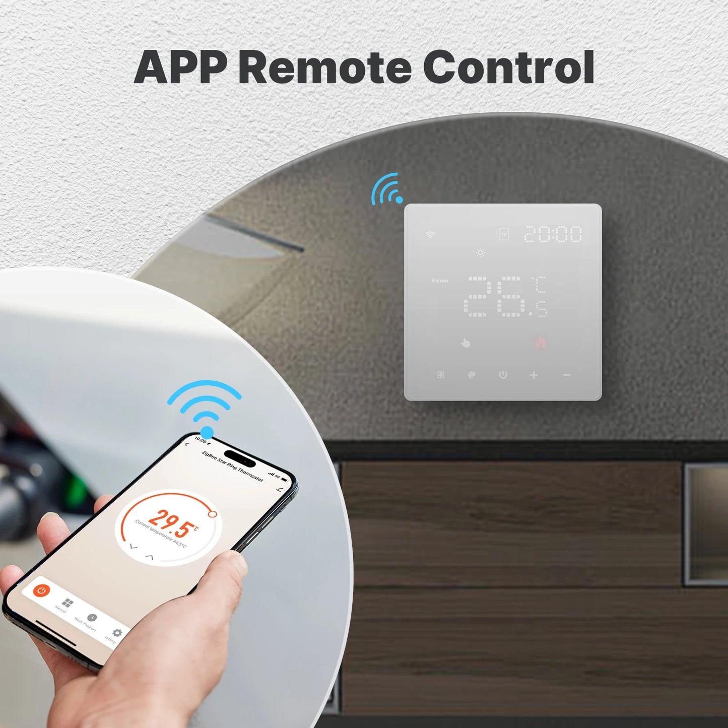 MOES Tuya WiFi Smart Thermostat Programmable Temperature Controller Water Boiler Electric Heating Work With Alexa Google Home