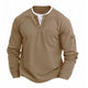 Men's Layered-Look Waffle Henley Shirt — view 5