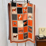 Horse-Print Winter Shawl Wrap — view 9