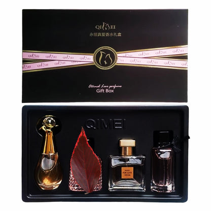 Luxury Brand Perfume Women Eau De Parfum Femme Gift Box 4Pcs Set 100ml Perfumes De Mujer Fresh Natural Floral Fruity Scent Spray