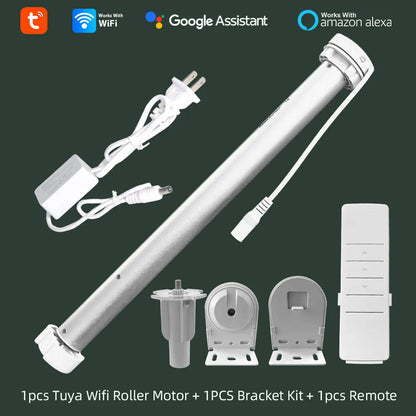 Tuya Wifi Roller Shutter Blinds Motor Automatic Blind Curtain For 38mm Tube Smart Life App Alice Alexa Google Home Voice Control