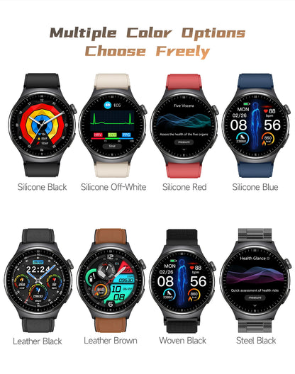 2026New High-end Health Smart Watch For Men Women Blood Lipids Uric Acid Blood Pressure Accurate Data ECG+PPG BT Call Smartwatch