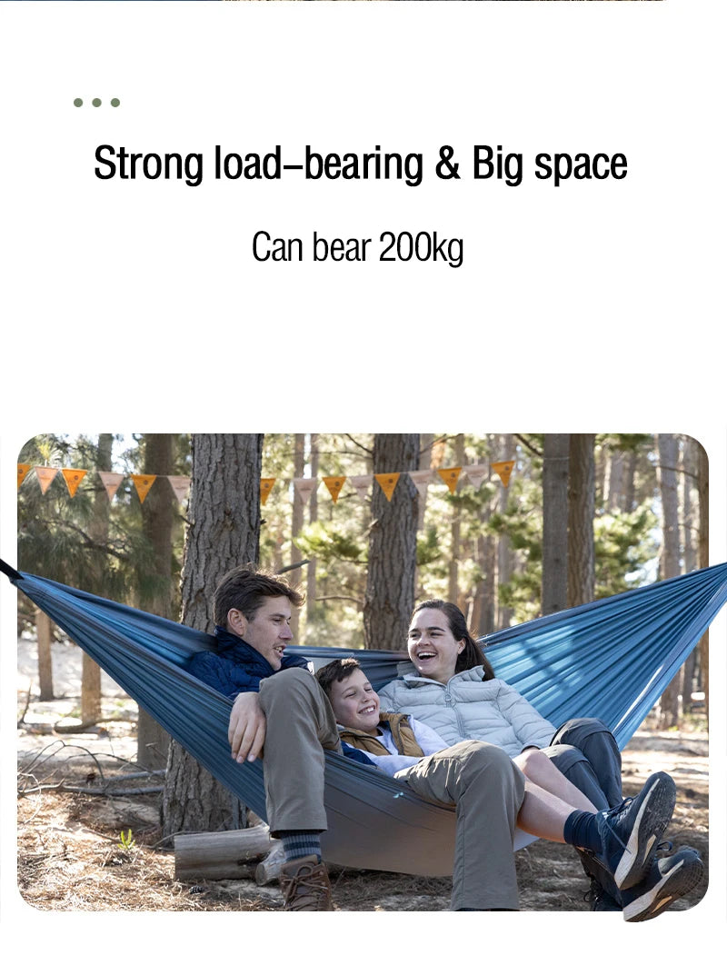 Naturehike Hammock Ultralight 2 Person Hammock Tear Resistance Hanging Bed Portable Hunting Hammock Sleeping Swing Hammock
