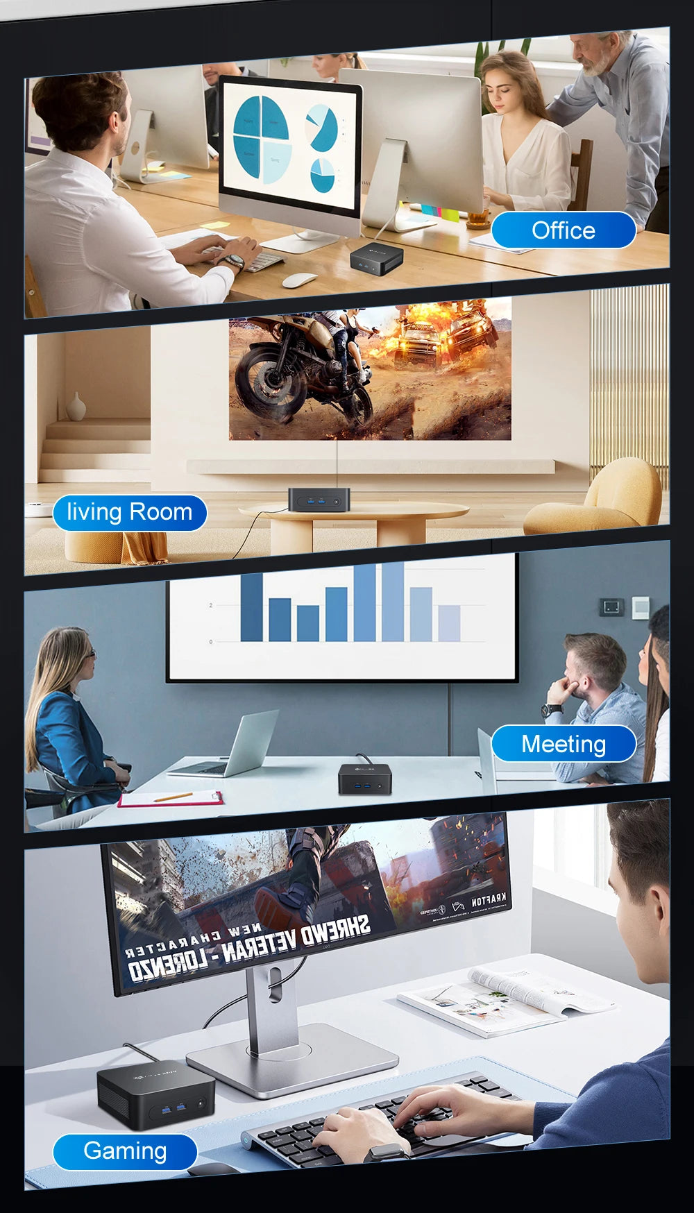 MLLSE  Mini PC M2 Plus Intel Celeron 5205U Processor 8GB RAM 256GB ROM WiFi 5 BT4.2 Windows 11 Pro Desktop Computer