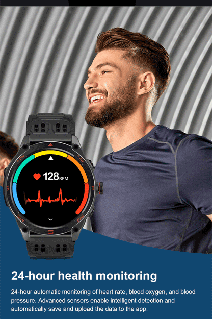 2026 Hot Sales Outdoor Durable GPS Sports Smart Watch Built-in GPS 1000mAh Battery 10ATM Waterproof 1.75" AOD Men Military Watch