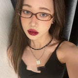 Y2K Small Oval-Square Glasses — view 2