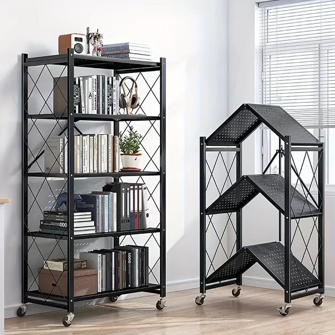 Foldable Rolling Metal Storage Rack — product image