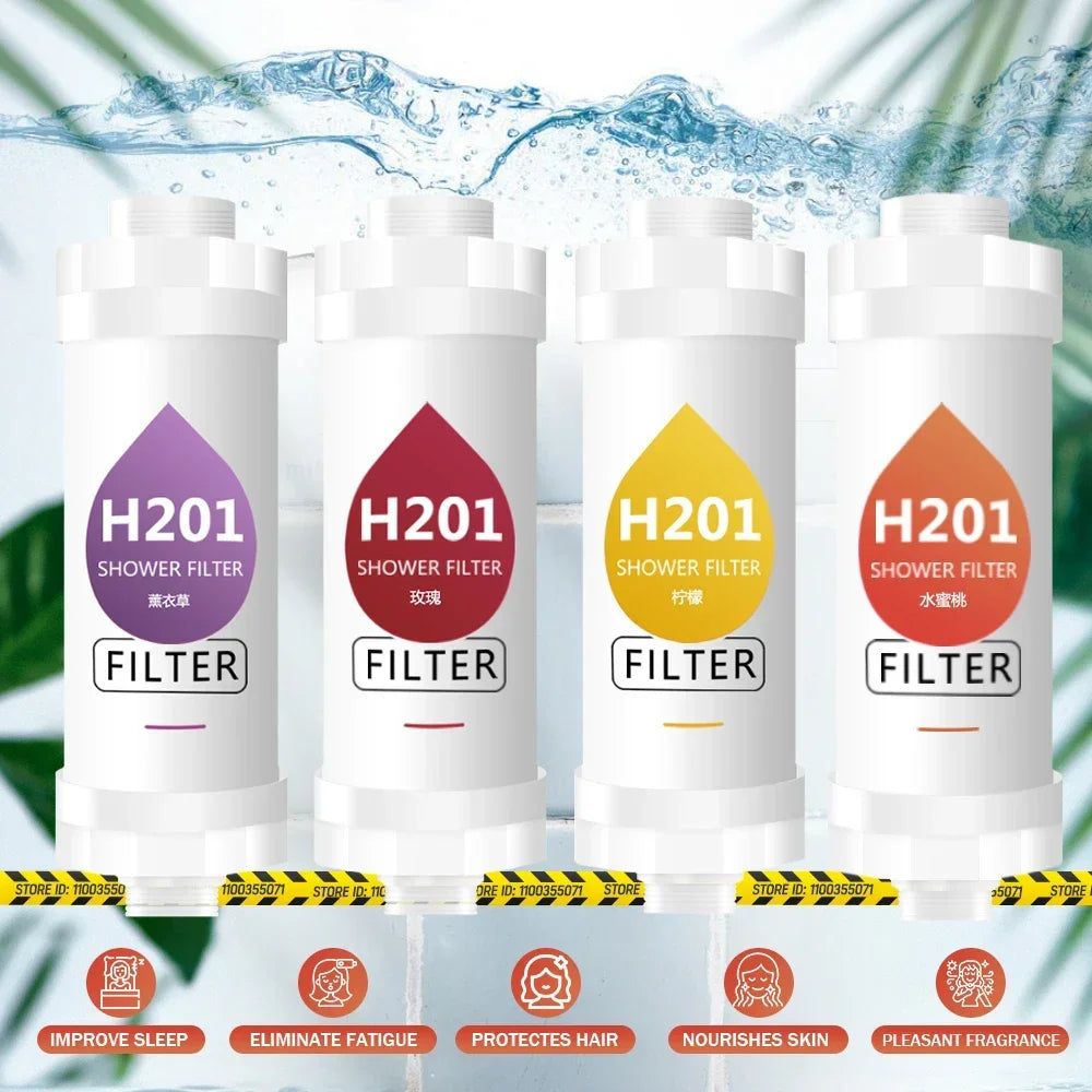 20PCS Scented Shower Head Filter Water Softener Removal Shower Purifier Bathroom Accessories,Shower Filter Replacement