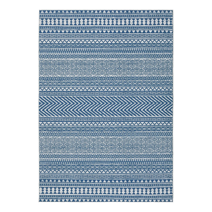 Blue Geometric Washable Area Rug — product image