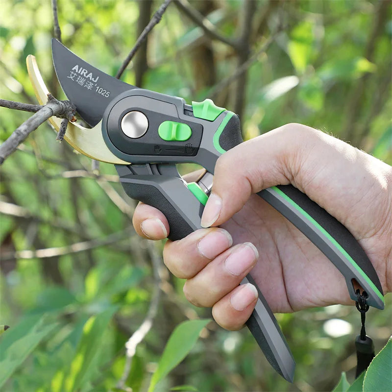 AIRAJ Industrial Grade Pruning Shears Are Labor-Saving Gardening Tools With Sharp, Durable, And Non Slip Scissors