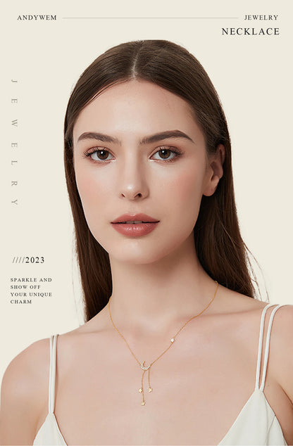 ANDYWEN 925 Sterling Silver Transformer Adjustable Chain Heart Pendant Charm Necklace Drop Choker Resizable Women Luxury Jewekry