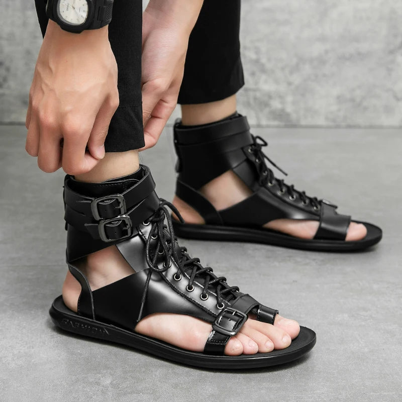 Men Trending Sandals Summer Outdoor Leisure Non-Slip Beach Luxury Sandals Fashion Breathable Brand Shoes Men Slippers