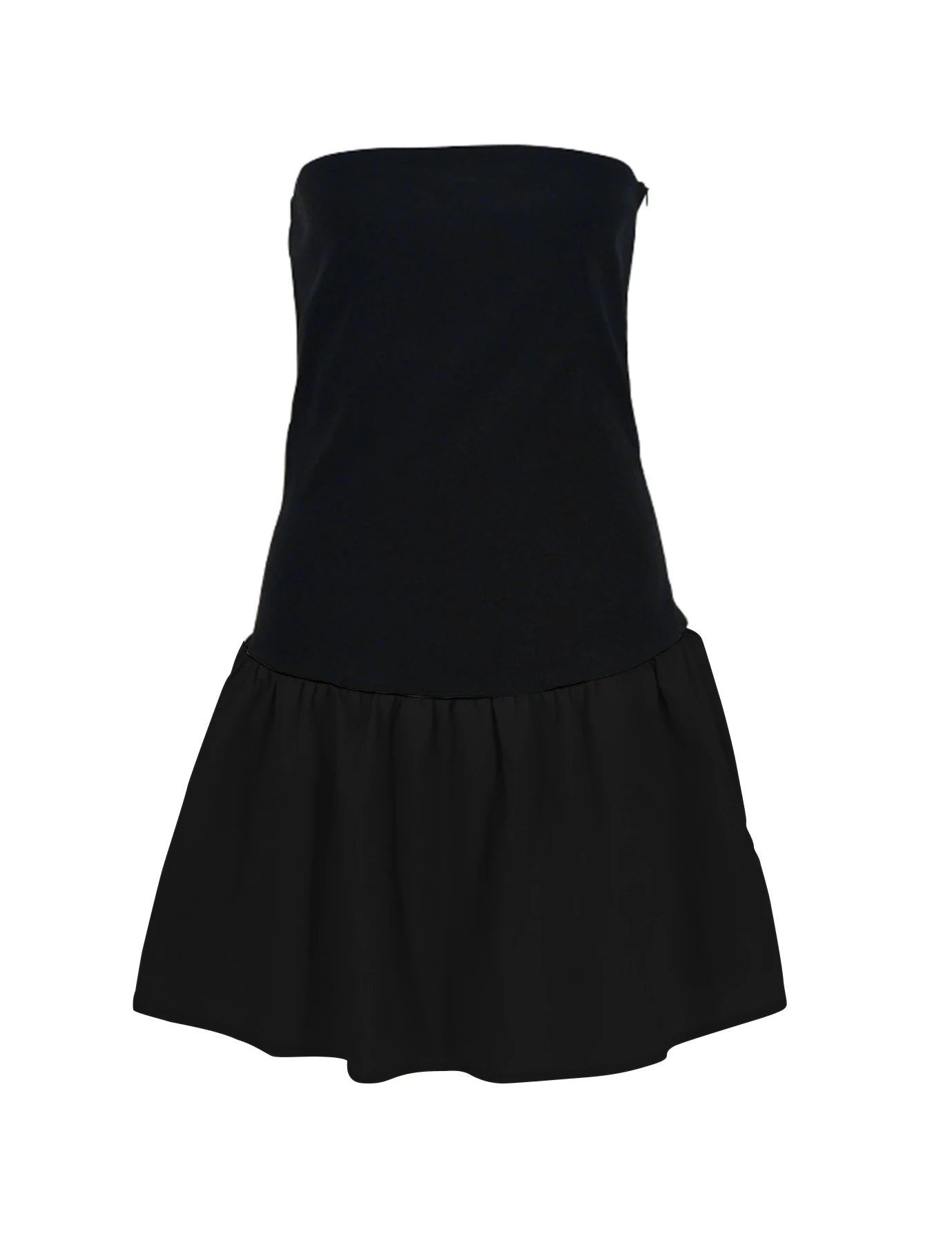 Women A-Line Dress Sexy Party Women Dress Mini Dress Off Shoulder Strapless Patchwork Black Club Party Summer