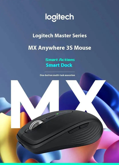 Logitech MX Anywhere 3S Mouse, Wireless, 8000 DPI, MagSpeed Scroll, Silent, 10m, USB-C Charge, Laptop