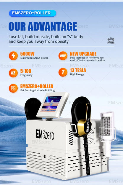 NEW UPGRADE EMSzerol+RF(62 ROLLER MASSAGE)therapy Body Weight Loss Slimming Beauty Equipment