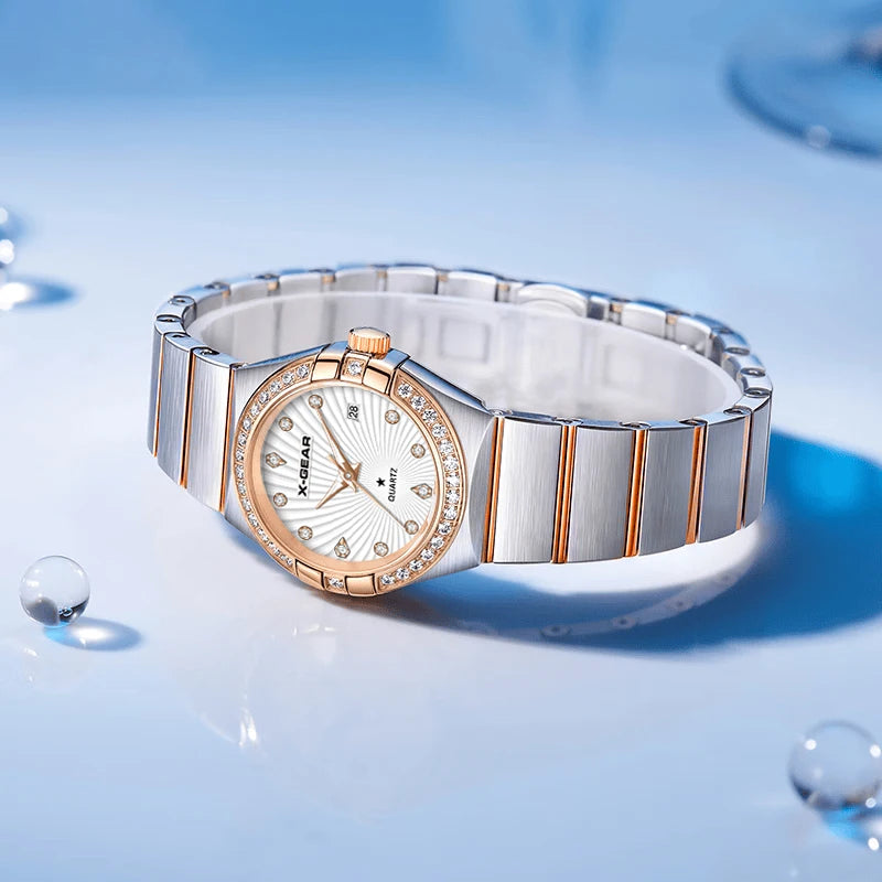 New Luxury Trendy Ladies Watch Luminous Waterproof Stainless Steel Date Woman Watch Fashion Elegant Quartz Women's Watches