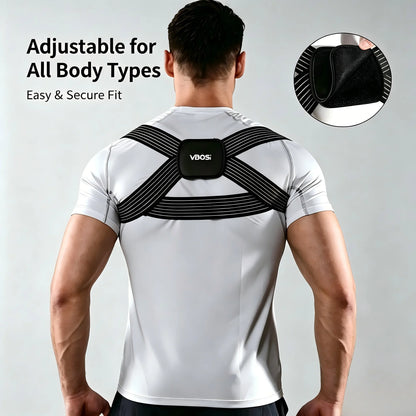 VBOSi Invisible Posture Corrector Adjustable Back Brace Breathable Shoulder Support Belt for Men Women Anti‑Hunchback Spine Pos