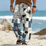 Men's Tribal Patchwork Drawstring Pants — view 5