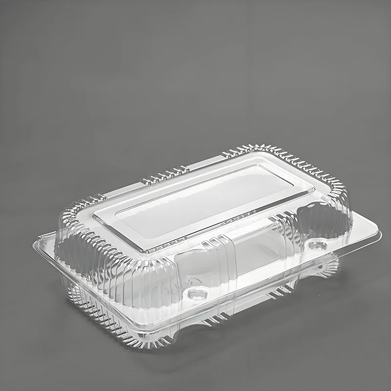 50-Pack Clear Plastic Disposable Food Trays - Sturdy Fruit & Snack Storage Containers