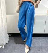 High-Waisted Pleated Wide-Leg Pants