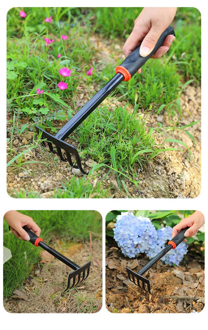 5 Pack 5-in-1 Gardening Hand Tool Set, Mini Hoe & Small Shovel for Outdoor Digging, Garden Loosening & Beach Clamming Tools