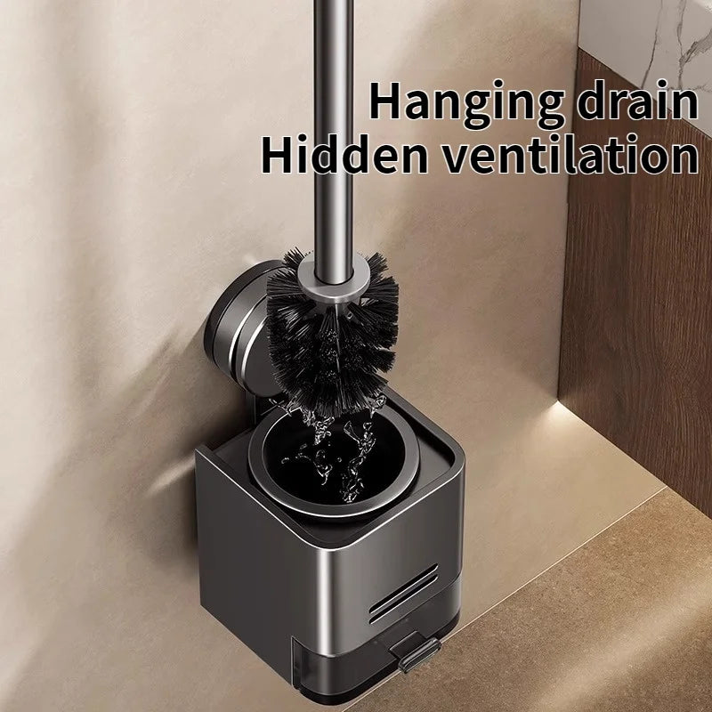 Suction Cup Toilet Brush For Household Wall Mounted Toilets With No Dead Corners Bathroom And Toilet Seat Cleaning Tool