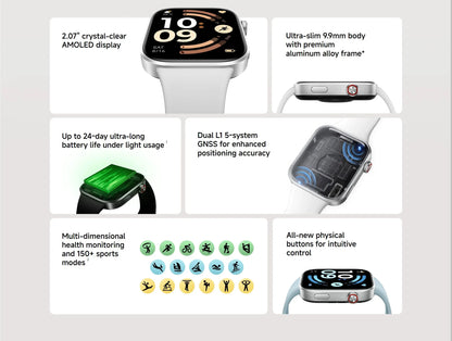 Global Version Redmi Watch 6 2.07" AMOLED Screen 550mAh Battery 150+ Sports Modes 5ATM Water Resistance Xiaomi HyperOS 3