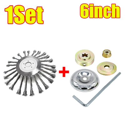 10/6/4inch Wire Brush Trimmer Weed Cutter Head Grass Moss Steel Wire Grass Trimmer Head For Garden Lawnmover Cutter Tools