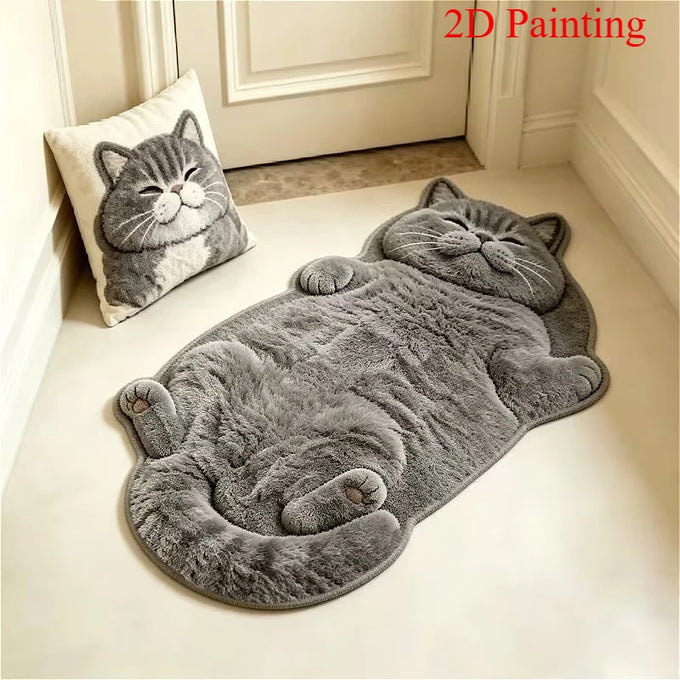 Cat-Shaped Area Rug — product image