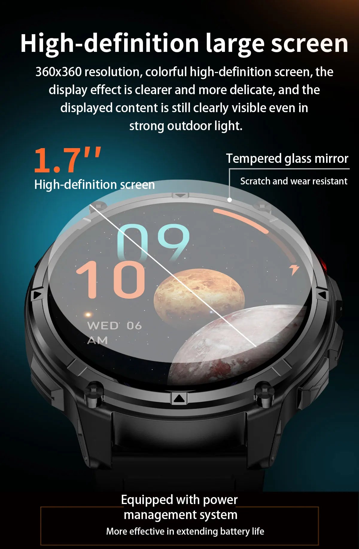 2026 T-Rex3 Ultra 1100mAh Battery 170+Sport Fitness LED Flashlight IP68 Waterproof Bluetooth call GPS track Smartwatch Compass