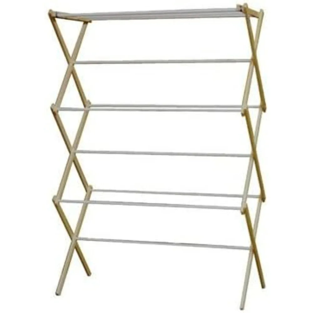 42.5 in. H x 29.5 in. W x 14 in. D Wood Clothes Drying Rack