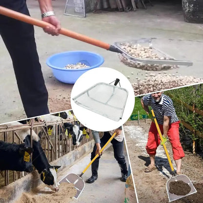 Garden Sifter for Soil Sturdy Stainless Steel Soil Sieve with Easy Grip Handle Ergonomic Portable Farm Shovel Multifunctional