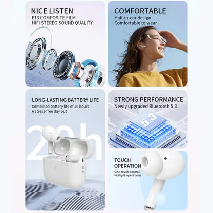 UEESFIT A5 Wireless Bluetooth Earphone TWS Music Headphones Sports Gaming Headset HD Mic With Touch Control Earbuds For Phone