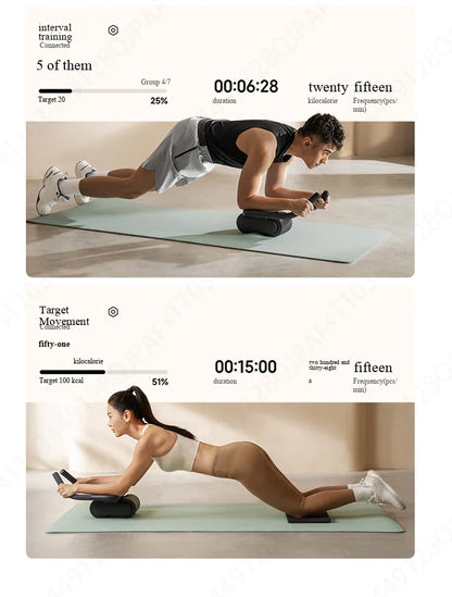 New Xiaomi Mijia Smart Abdominal Wheel Strong Load Bearing Non-Slip Roller Exercise Equipment Fitness Training For Mi Home App