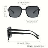 Oversized Plastic Square Glasses Set — view 3