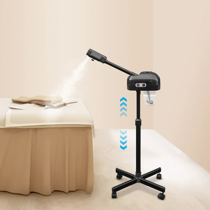 Face Machine Facial Steamer, Black Skin Moisturizing Mist Sprayer, Impact Resistant PP Material for Salon, Hospital, Home, 110V