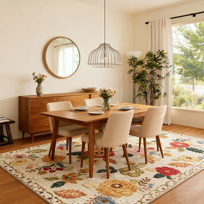 Area Rug 8x10  Large rug Boho Design, Non-Shedding & Easy to Clean, Ideal for Living Room rugs Low Pile Machine Washable rugs