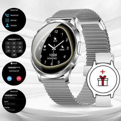 LIGE 2025 New Smart Watch For Women AMOLED HD Screen Watches IP68 Waterproof Heart Rate Monitor Ladies Utra-thin Smartwatch