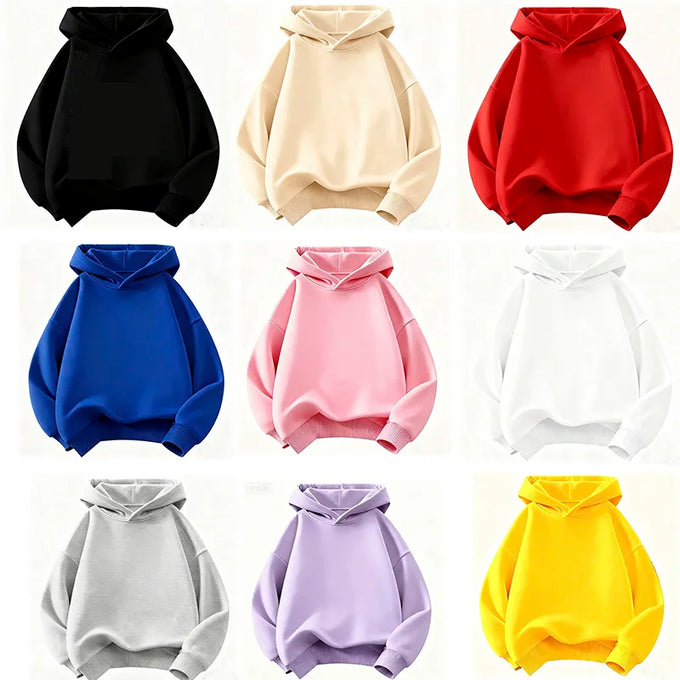 Kids' Plain Casual Hoodie — product image