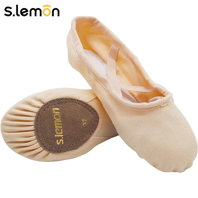 s.lemon Canvas Split-Sole Ballet Shoes — product image