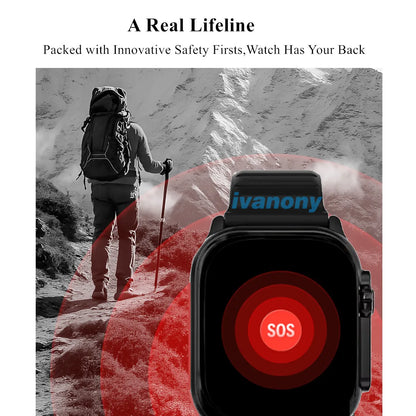 New Amoled H26 Ultra Plus Smart Watch 1GB Memory Support Whatsapp Reply Compass Offline Music Series 11 Smartwatch Men Women