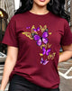 Gold-Tone Butterfly Graphic T-Shirt