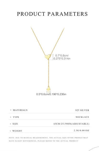 ANDYWEN 925 Sterling Silver Transformer Adjustable Chain Heart Pendant Charm Necklace Drop Choker Resizable Women Luxury Jewekry